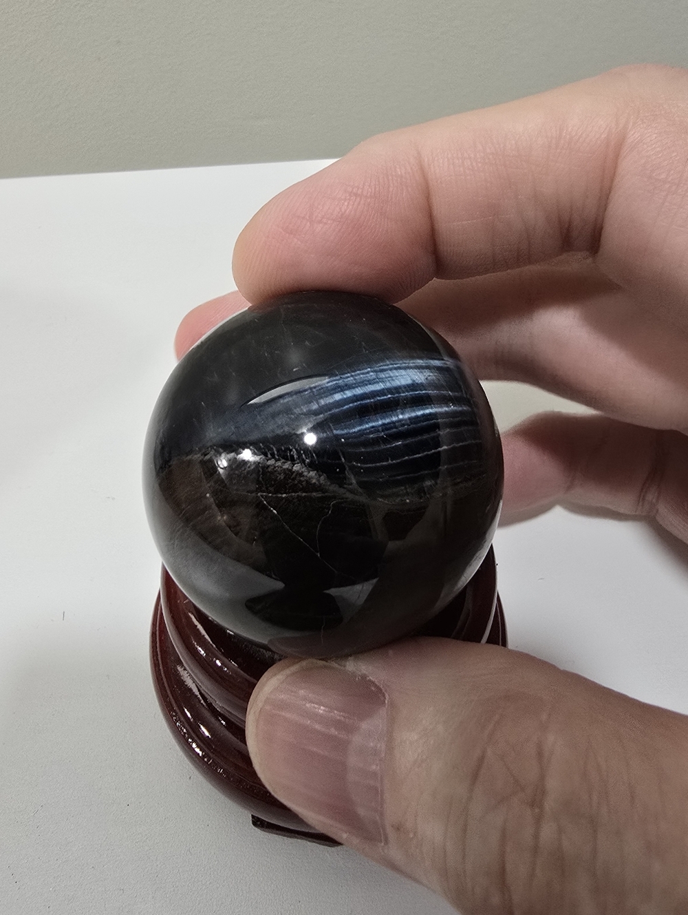 Blue Tigers Eye Crystal Sphere 42 mm